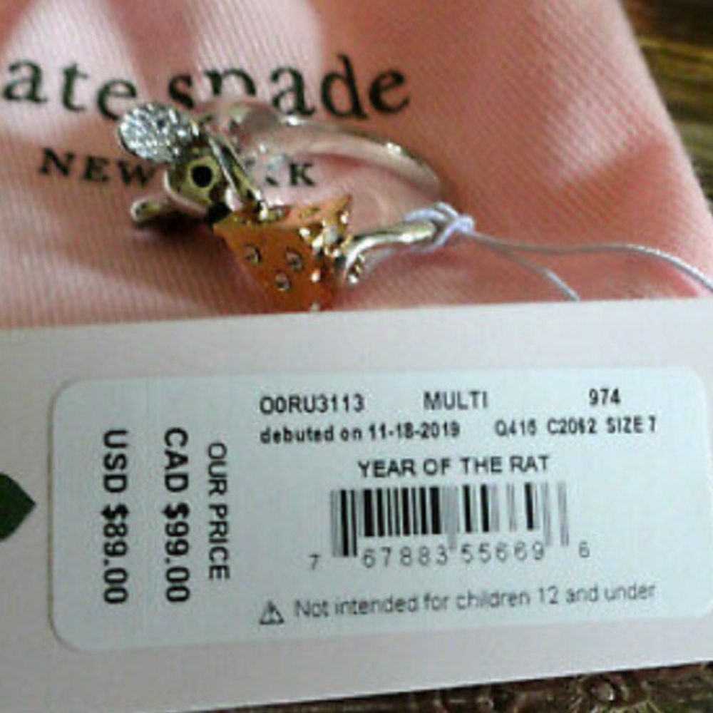 Kate Spade Year of the Rat Ring 🐭 🧀 - Picture 5 of 7